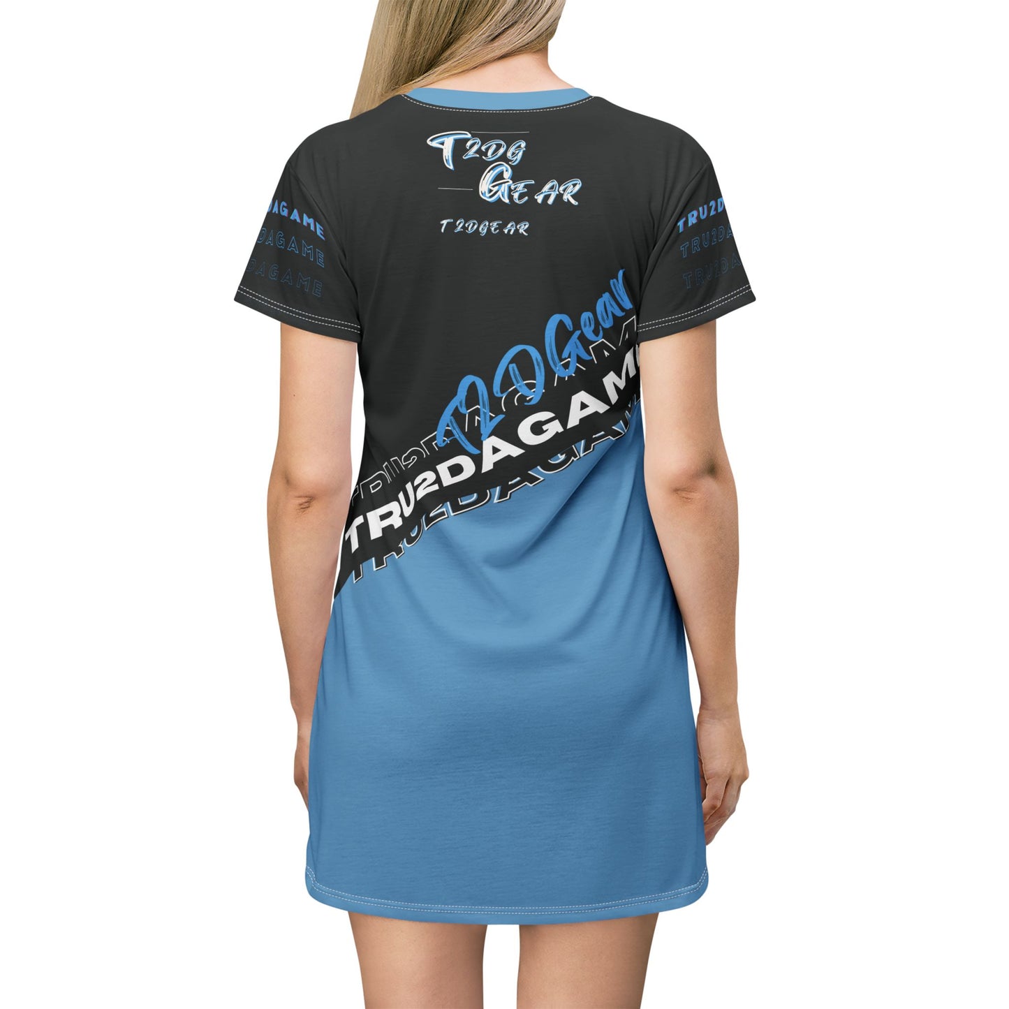 Tru2DaGame(T2DGear) Logo AOP T‑Shirt Dress