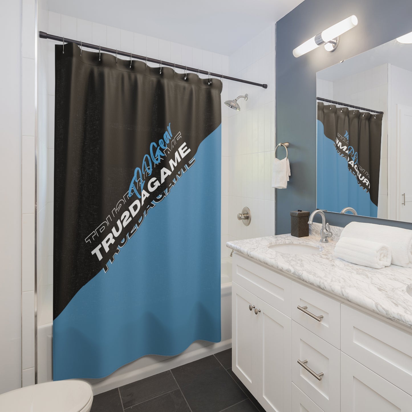 Tru2DaGame(T2DGear) Logo Shower Curtain