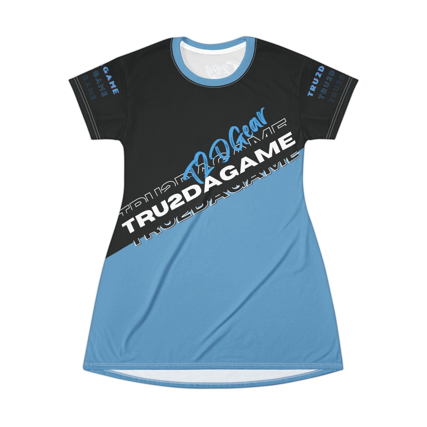 Tru2DaGame(T2DGear) Logo AOP T‑Shirt Dress