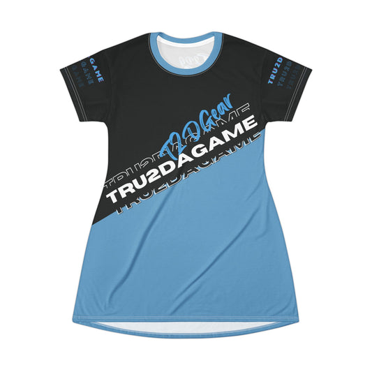 Tru2DaGame(T2DGear) Logo AOP T‑Shirt Dress