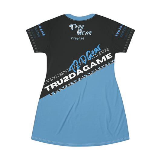 Tru2DaGame(T2DGear) Logo AOP T‑Shirt Dress